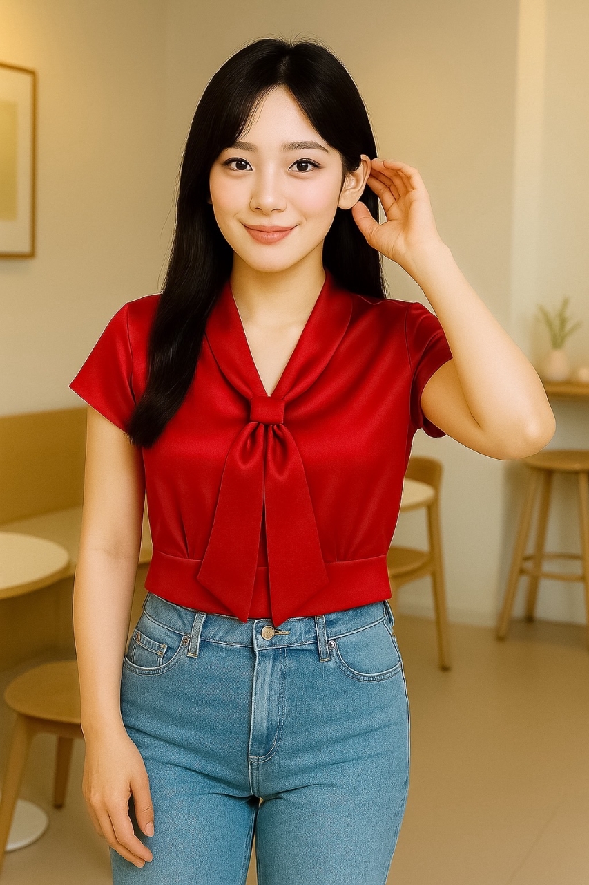 S__37085212_0.jpg - เสื้อครอปสั้น คอสอดไทด์ | https://pumpimshop.com