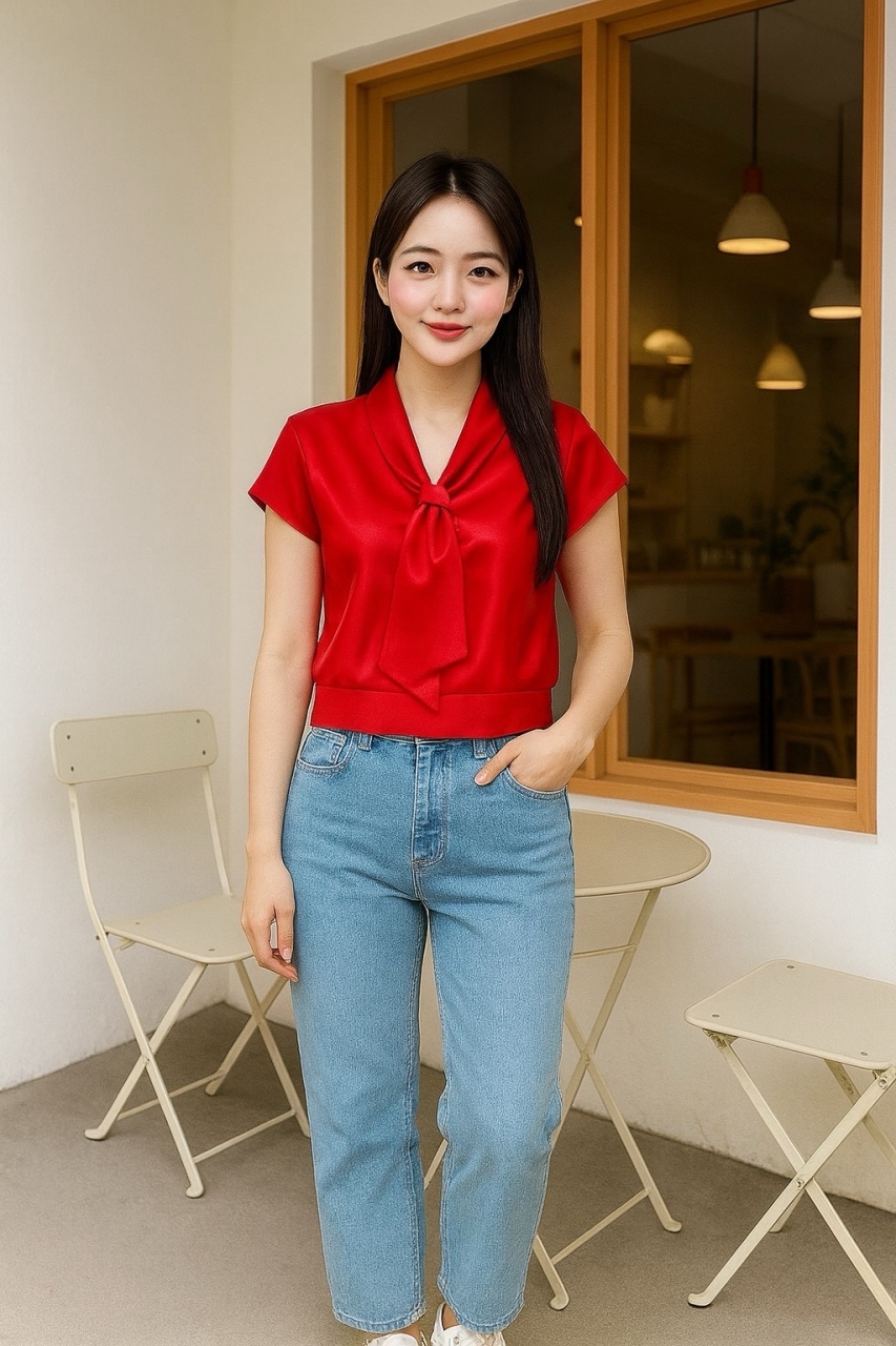 S__37085214_0.jpg - เสื้อครอปสั้น คอสอดไทด์ | https://pumpimshop.com