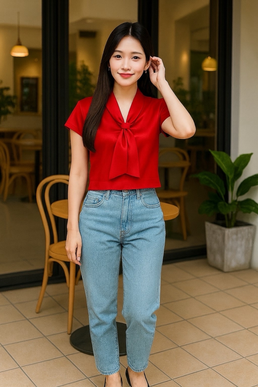 S__37085215_0.jpg - เสื้อครอปสั้น คอสอดไทด์ | https://pumpimshop.com