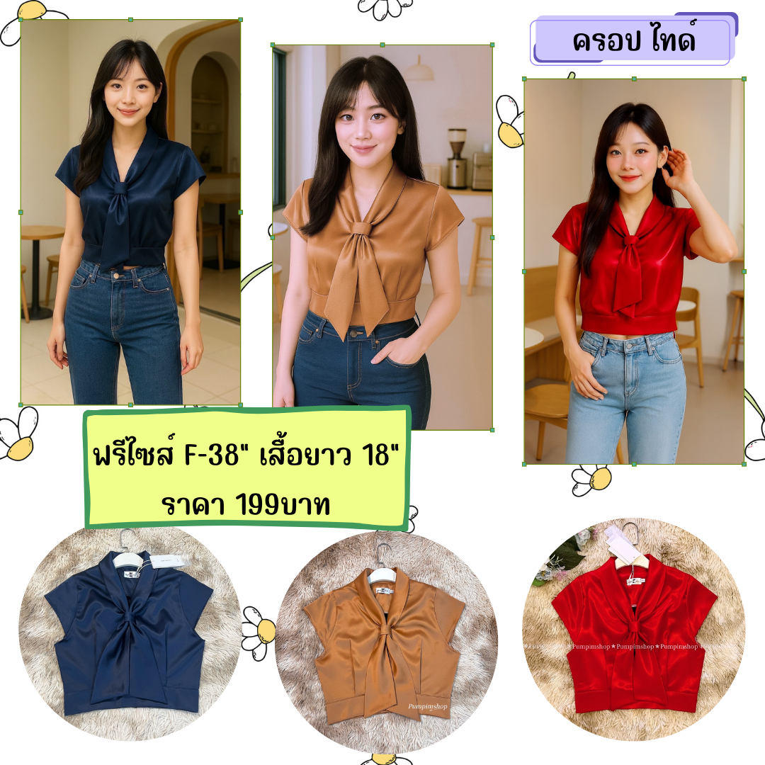 เสื้อครอปสั้น คอสอดไทด์ เสื้อครอปสั้น คอสอดไทด์